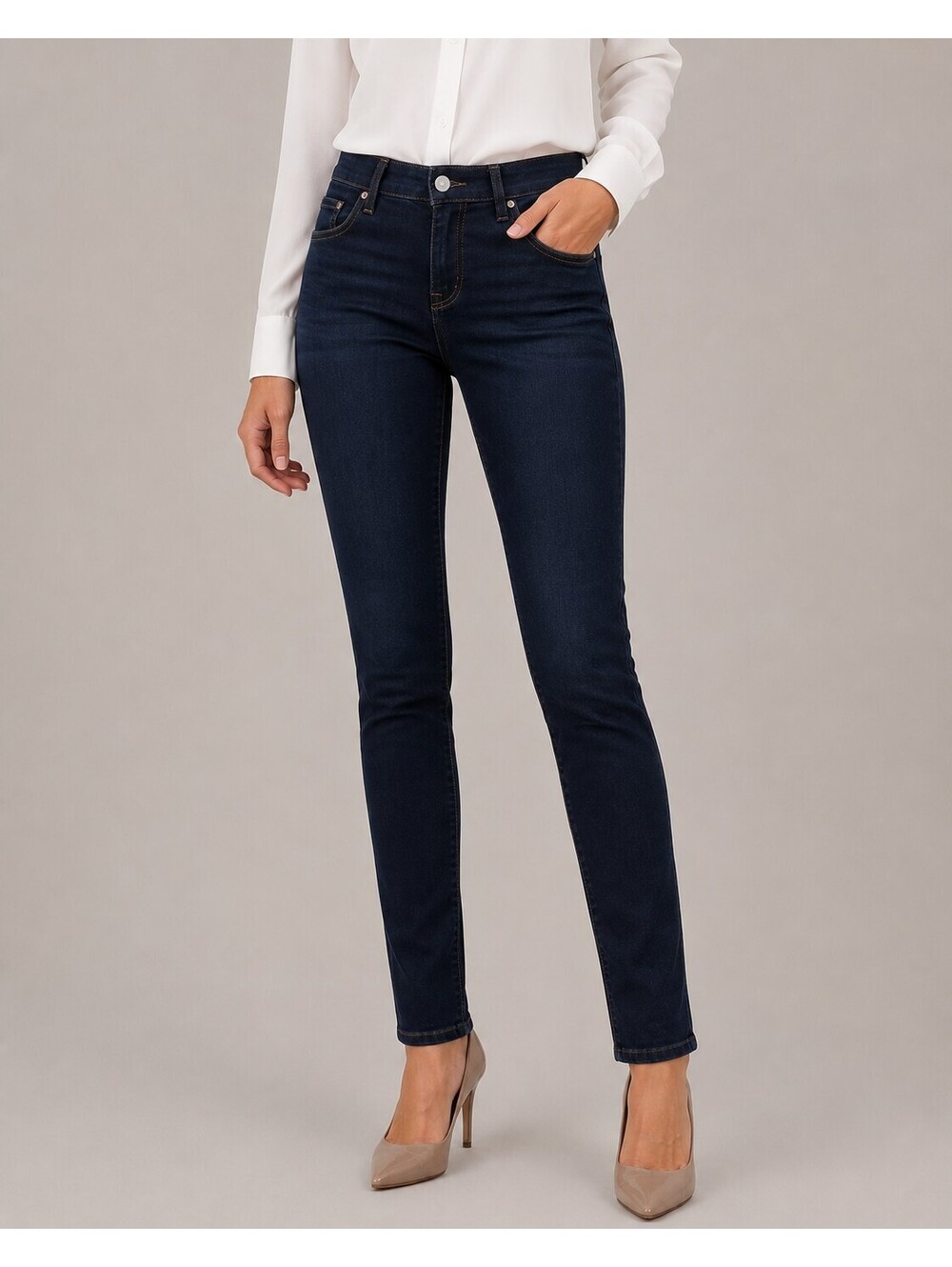 Lucky Brand Sofia Skinny Slim High Waist Jeans Dark Wash Denim Size 25